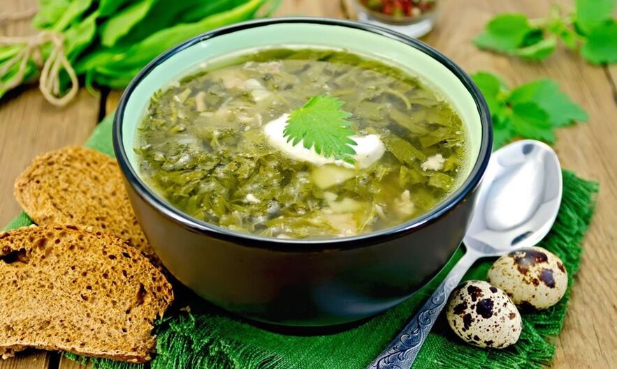 grøn suppe til en doven kost